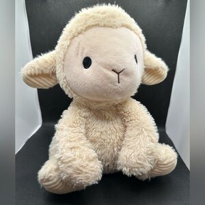 Adorable Cream Plush Lamb Corduroy Rattle Toy